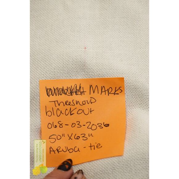 Threshold 50"x63" Blackout Aruba Tie-Top Curtain Panel Off-White 068032036* - Picture 12 of 12